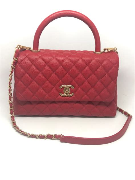 chanel coco handle red